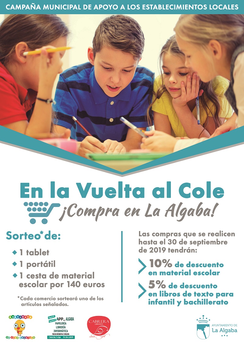 vuelta al cole compra en la algaba cartel