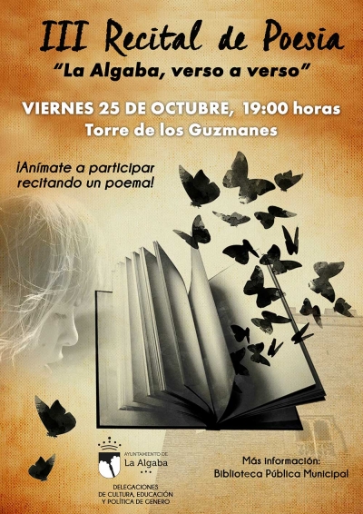 La Algaba celebra el 25 de octubre el III Recital de poes&iacute;a &ldquo;verso a verso&rdquo;